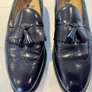 Size 12: Johnston & Murphy Mens Burgundy/Cordovan Tassel Wingtip Loafers MINT!